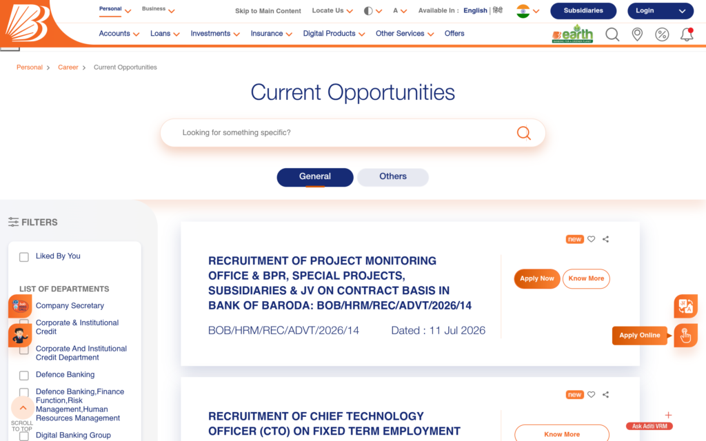 Official Notification for Office Assistant (Peon)