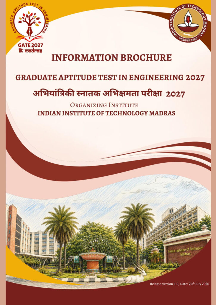 Official Notification for GATE 2027 Admissions
