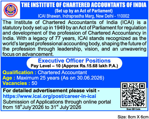 Official Notification for Executive Officer (Chartered Accountant)