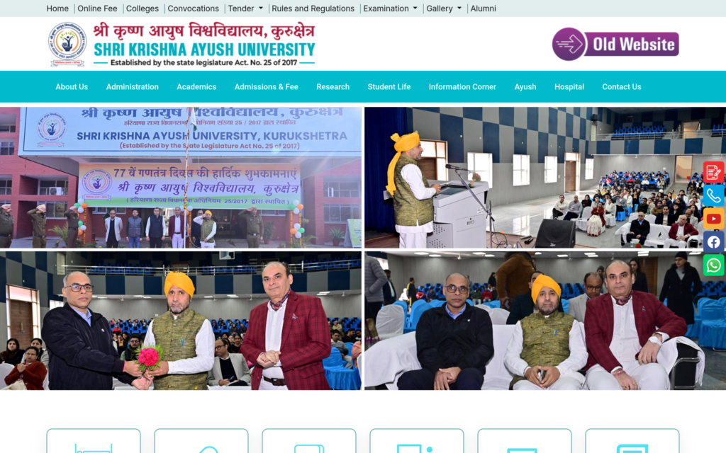 Shri Krishna AYUSH University, Kurukshetra official notification