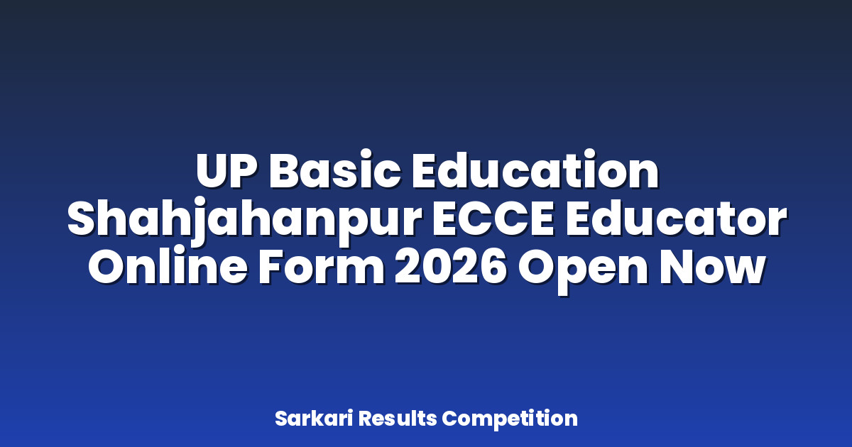 Official Notification screenshot for ECCE Educator