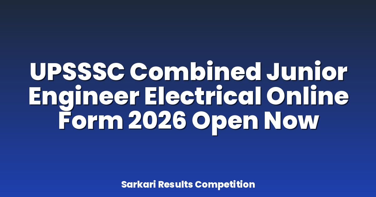 Official Notification screenshot for Junior Engineer (Electrical)